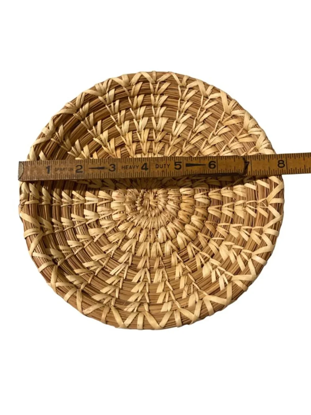 Vintage Tohono O'odham Papago TO Handmade Round Native American Basket